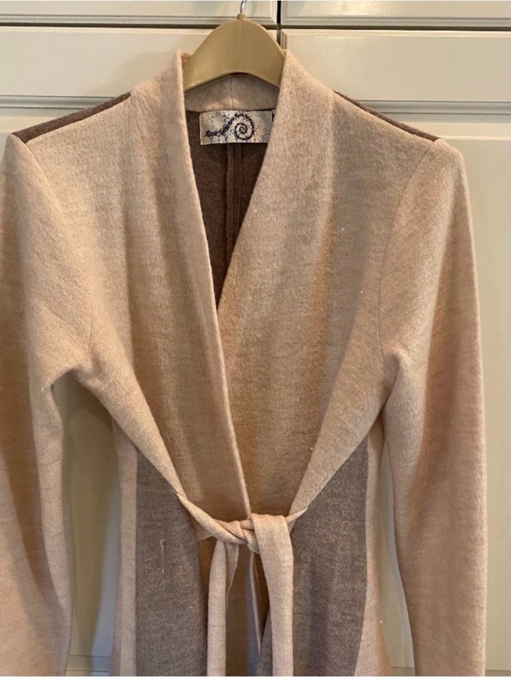 Anthropologie Beige and Taupe Wrap Sweater
